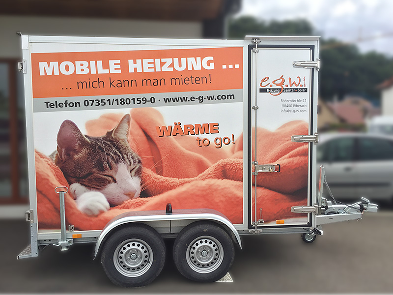 Mobile Heizung // e.g.w. gmbh - Heizung · Sanitär · Solar aus Biberach